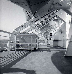 SS United States sun deck during eastbound tra...