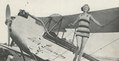Emilie Sannom på flyvinge, ca. 1925
