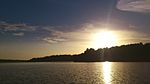 An Evening view of Sasthamcotta Lake