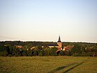 Blick auf Schweighouse-Thann, in deren Mitte Saint-Nicolas