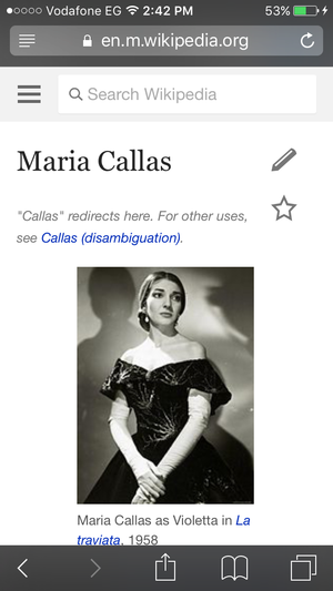 You can't tell who Maria Callas is from the first screen