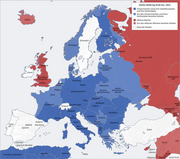 Karte von Europa am Anfang des Jahres 1942