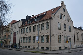 Det tidigare Småskolelärarinneseminariet i Lund, Bispen 6, mot Sölvegatan.