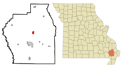 Location of Bloomfield, Missouri