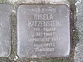 der Stolperstein für Gisela Katzenstein