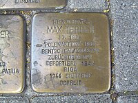 der Stolperstein für Max Tepper