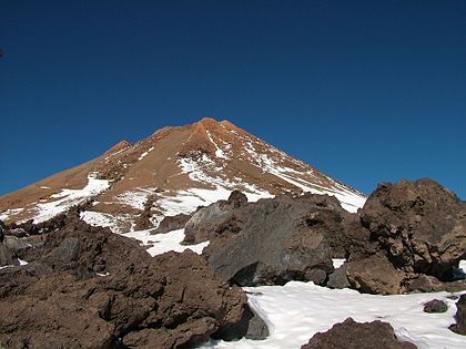 Cim del Teide a l'hivern.