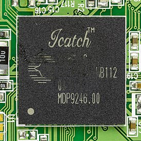 Процессор Sunplus SPCA535A-HB112, маркированный как Icatch (подразделение Sunplus)
