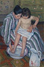 Mary Cassatt, The Child's Bath 1891-1892, Art Institute of Chicago The Child's Bath by Mary Cassatt 1893.jpg