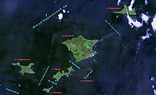 Острови Хабомай із супутнику