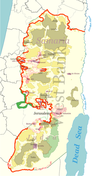 Revised version of the West Bank barrier, as o...