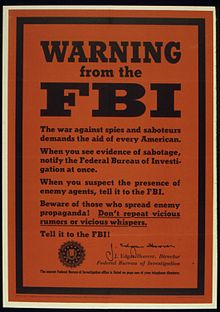 World War II poster from the United States "WARNING FROM THE FBI" - NARA - 516039.jpg