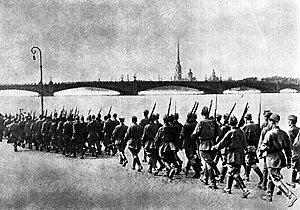 Mobilisation fo troops of the Leningrad Milita...