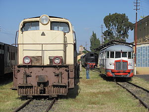 Trains at Asmara station