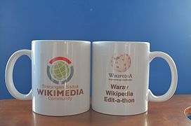 Wikipedia mugs for the top three winners