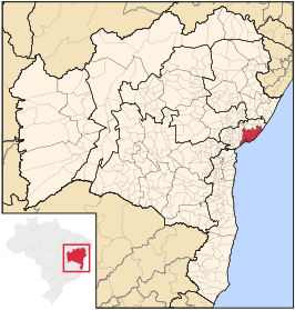 Ligging van de Braziliaanse microregio Salvador in Bahia