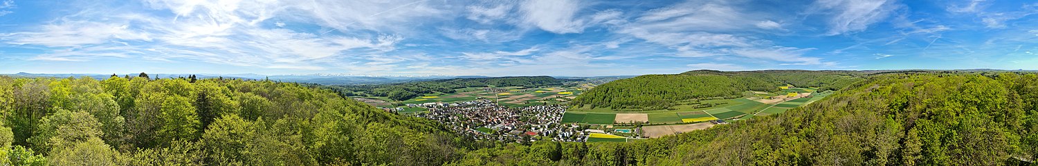 360° Panorama vom Beringer Randenturm