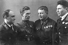 Soviet officers, 1938 Blagoveshchensky, Rytov, Rychagov, Polynin.jpg