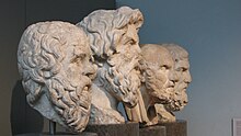 Four Greek philosophers: Socrates, Antisthenes, Chrysippos, Epicurus; British Museum British Museum - Four Greek philosophers.jpg