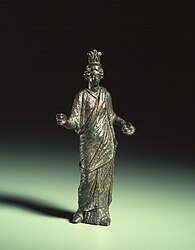 Bronzen beeldje van de godin Isis