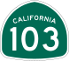 State Route 103 marker