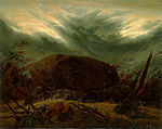 Friedrichs Stendöse i höstlandskap (Hünengrab im Herbst, 1820), Galerie Neue Meister.