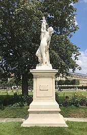 Cassandra puts herself under the protection of Pallas, Aimé Millet (1819-1891), Tuileries Garden, Paris