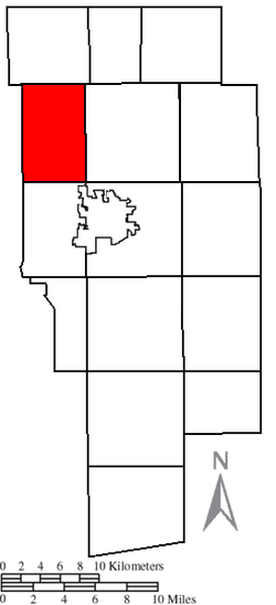 موقعیت بخش کلیر کریک، شهرستان اشلند، اوهایو در نقشه