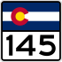 State Highway 145 marker