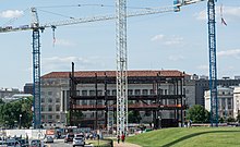 The museum under construction in May 2014 Construction - National Museum of African American History and Culture - Washington DC.jpg