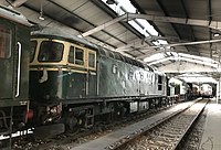 D6570 in Sheffield Park Carriage Shed after arrival at the Bluebell Railway, 8 August 2021 (Richard Salmon)