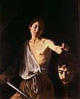 Goliath in this late Caravaggio David with the head of Goliath is a self-portrait. 1605–10, Galleria Borghese, Rome.