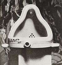 Marcel Duchamp, Fountain, 1917. Photograph by Alfred Stieglitz Duchamp Fountaine.jpg