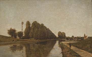 El Canal de Briare, pintura a l'oli.