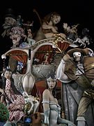 Falla Plaça del Pilar 2009 de Josep Lafarga amb lema "Una nit a l'òpera"