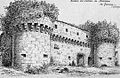 Gouesnou : le château de Mesléan en ruines (dessin de Louis Le Guennec, vers 1920