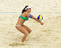 Image 13Brazil's Maria Antonelli making a forearm pass, also known as a bump (from Beach volleyball)