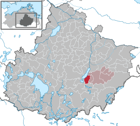 Poziția Groß Nemerow pe harta districtului Mecklenburgische Seenplatte