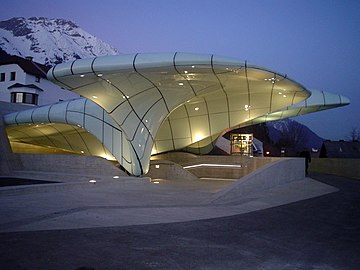 Station supérieure du funiculaire Hungerburgbahn à Innsbruck, de Zaha Hadid.