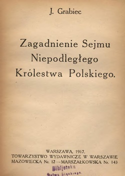 Okładka lub karta tytułowa