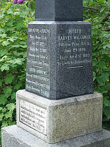 Joseph Harvey Waggoner (1820–1889), John Nevins Andrews (1829–1883), Edith Andrews (1863–1885) Grab auf dem Wolfgottesacker, Basel