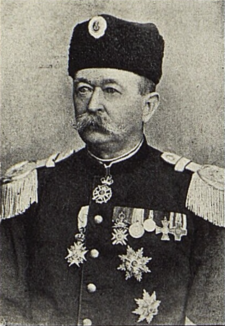 Josef Holec v uniformě srbské armády (asi okolo roku 1890)