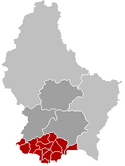 Lagekarte Kanton Esch-Uelzecht