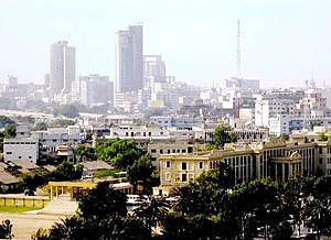 A view of Karachi downtown, the capital of Sin...