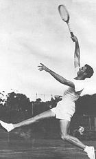 Ken McGregor hitting a smash in the early 1950s Ken McGregor Circa 1950.jpg