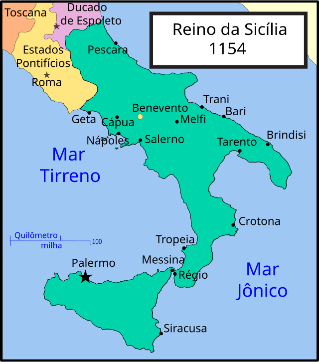 Localização de Reino da Sicília