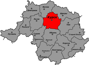 Курский уезд на карте