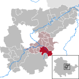 Läget för kommunen Magdala i Landkreis Weimarer Land
