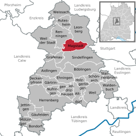 Kaart van Magstadt