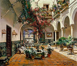 Interior Courtyard, Seville (1920) Museo Carmen Thyssen